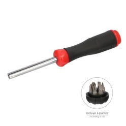 Juego De Puntas con Destornillador  1/4" 7 Piezas, Acero Cromo Vanadio, Kit Destorpuntas, Puntas Destornillador,