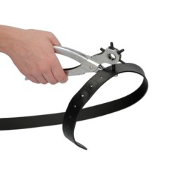 Sacabocados Estrella Profesional 225 mm, Agujeros de Ø 2,5 a 5 mm, Alicates Agujeros, Perforador Cuero, Alicates Cinturones,