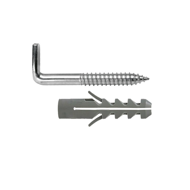 Kit Sanitario Alcayata Con Taco Expansión Ø 14 x 70 mm, Fijación Calentadores / Termos De Agua