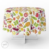 Mantel Hule Redondo Frutas Fantasia Impermeable Antimanchas PVC Ø 140 cm, Uso Interior y Exterior al por Mayor | Almacén de Ferr