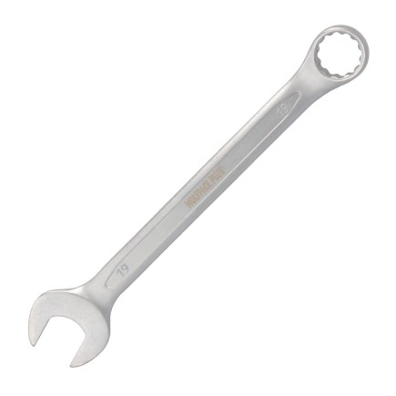 Llave Combinada Plus 19x19 Acero Cromo Vanadio DIN 3113, Llave Doble Boca, Llave Fija, Llave Estrella