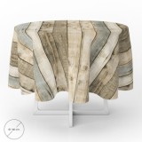 Mantel Hule Redondo Tablones Madera Impermeable Antimanchas PVC Ø 140 cm, Uso Interior y Exterior al por Mayor | Almacén de Ferr