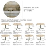 Mantel Hule Redondo Tablones Madera Impermeable Antimanchas PVC Ø 140 cm, Uso Interior y Exterior al por Mayor | Almacén de Ferr