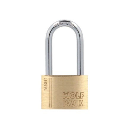 Candado Laton Arco Largo 40 mm, Arco Endurecido, Candado Maletas, Candado Taquillas, Candado Puertas