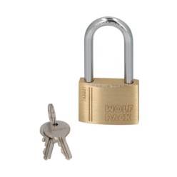 Candado Laton Arco Largo 40 mm, Arco Endurecido, Candado Maletas, Candado Taquillas, Candado Puertas