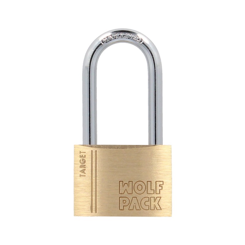 Candado Laton Arco Largo 50 mm, Arco Endurecido, Candado Maletas, Candado Taquillas, Candado Puertas