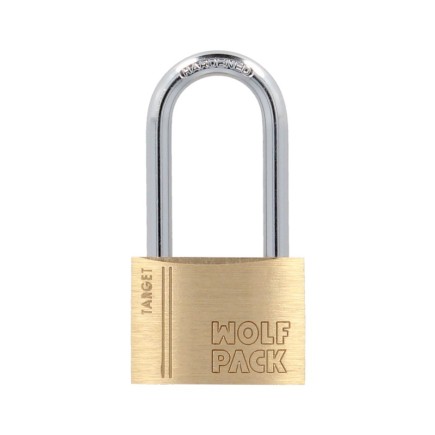 Candado Laton Arco Largo 50 mm, Arco Endurecido, Candado Maletas, Candado Taquillas, Candado Puertas