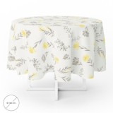 Mantel Hule Redondo Flores Amarillas Impermeable Antimanchas PVC Ø140 cm, Uso Interior y Exterior al por Mayor | Almacén de Ferr