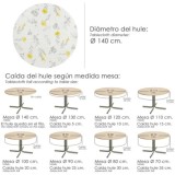 Mantel Hule Redondo Flores Amarillas Impermeable Antimanchas PVC Ø140 cm, Uso Interior y Exterior al por Mayor | Almacén de Ferr