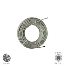 Cable Galvanizado   8 mm, (Rollo 100 Metros) No Elevacion