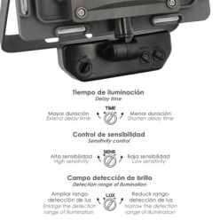 Foco Led Plano 30 Watt, Luz Blanca 4000º K  IP 65 2400 Lumenes Con Sensor de Presencia