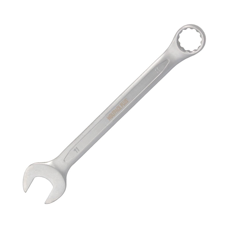 Llave Combinada Plus 11x11 Acero Cromo Vanadio DIN 3113, Llave Doble Boca, Llave Fija, Llave Estrella