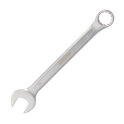 Llave Combinada Plus 16x16 Acero Cromo Vanadio DIN 3113, Llave Doble Boca, Llave Fija, Llave Estrella