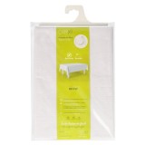 Mantel Hule Muleton Rectangular Blanco Impermeable Antimanchas PVC 140x250 cm,  Recortable Uso Interior y Exterior al por Mayor 