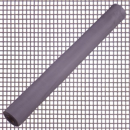 Tela Mosquitera Fibra Vidrio Gris 18x16/80 cm, Rollo 50 metros,