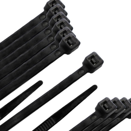 Brida Nylon 100%, Color Negro 7,8 x 540 mm, Bolsa 100 unidades, Abrazadera Plastico, Organizador Cables, Alta Resistencia