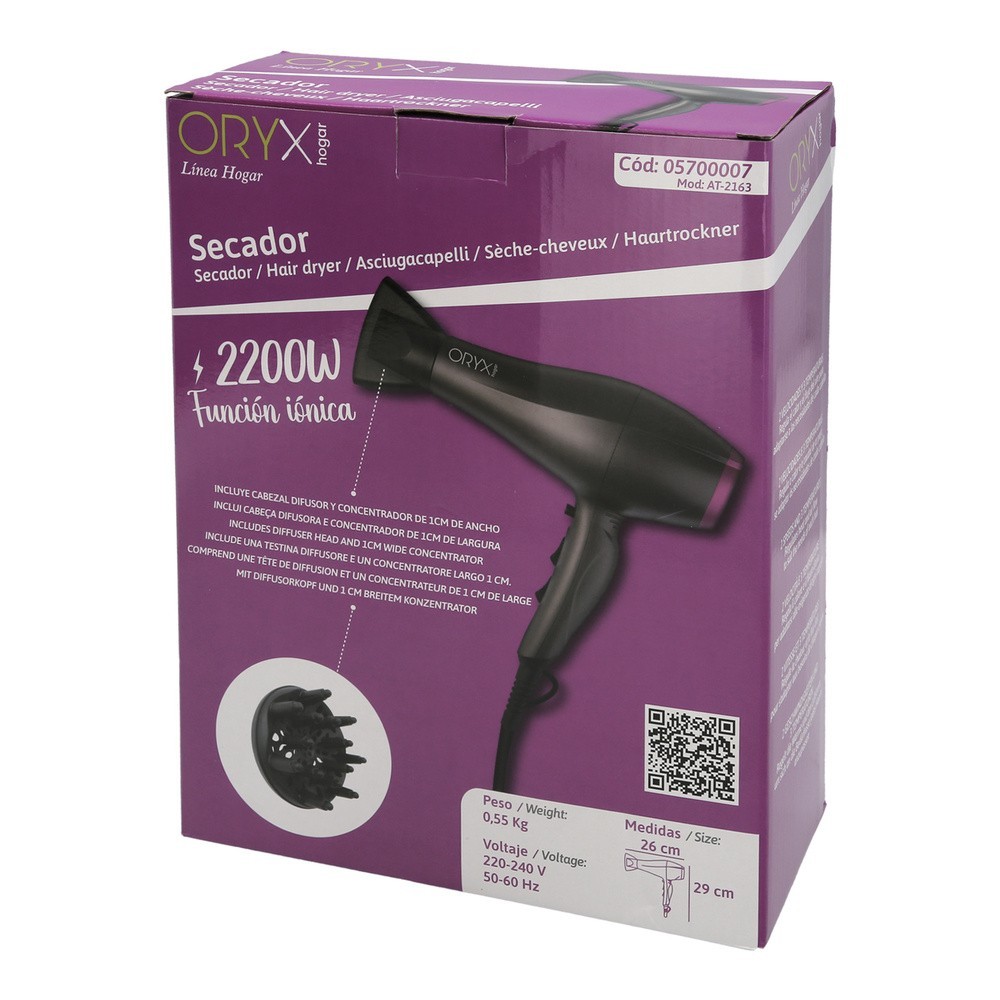 Secador Pelo 2200 Watt Oryx al por Mayor | Almacén de Ferretería