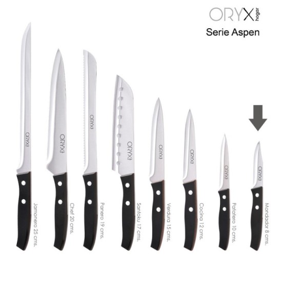 Cuchillo Aspen Mondador Hoja Acero Inoxidable 8 cm, Negro al por Mayor | Almacén de Ferretería