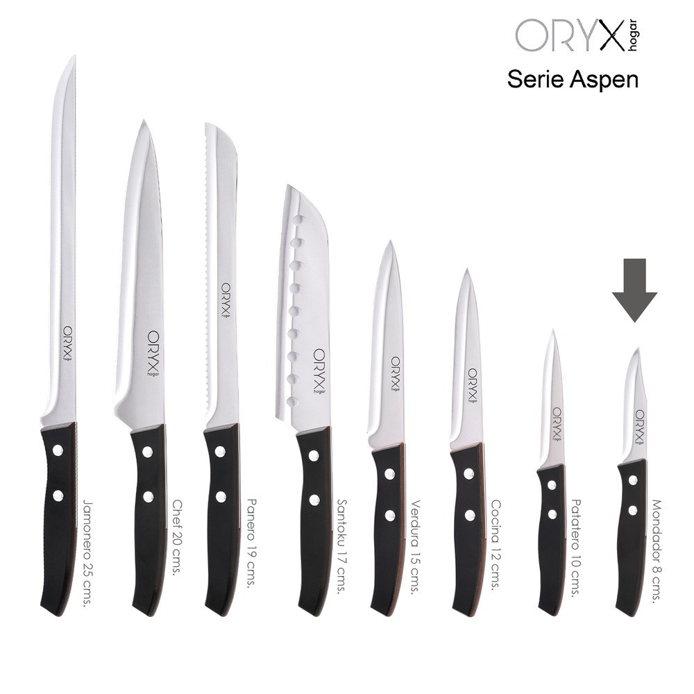 Cuchillo Aspen Mondador Hoja Acero Inoxidable 8 cm, Negro al por Mayor | Almacén de Ferretería