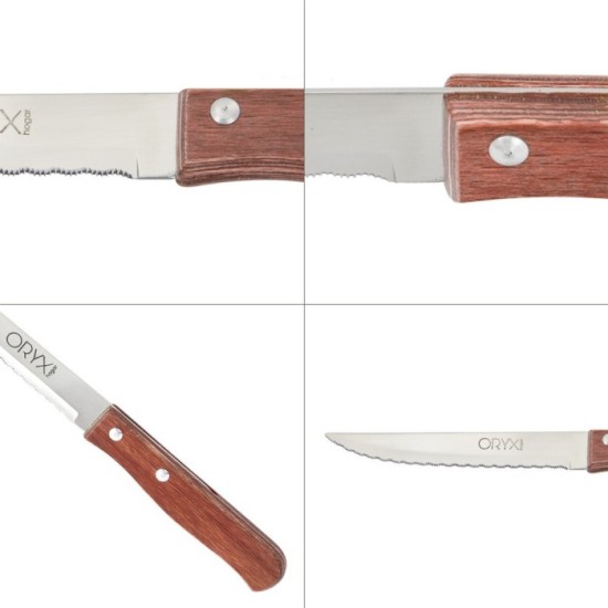 Cuchillo Montana Multiusos Hoja Sierra Acero Inoxidable 11 cm, Mango Madera (Blister 3 piezas) al por Mayor | Almacén de Ferrete