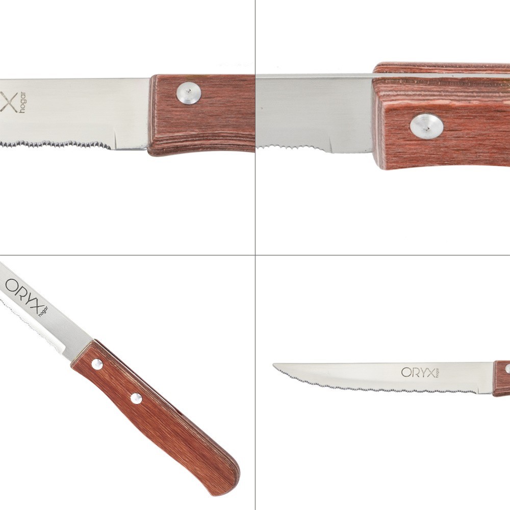 Cuchillo Montana Multiusos Hoja Sierra Acero Inoxidable 11 cm, Mango Madera (Blister 3 piezas) al por Mayor | Almacén de Ferrete