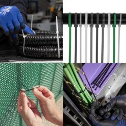 Brida Nylon 100%, Color Negro 4,5 x 280 mm, Bolsa 100 unidades, Abrazadera Plastico, Organizador Cables, Alta Resistencia