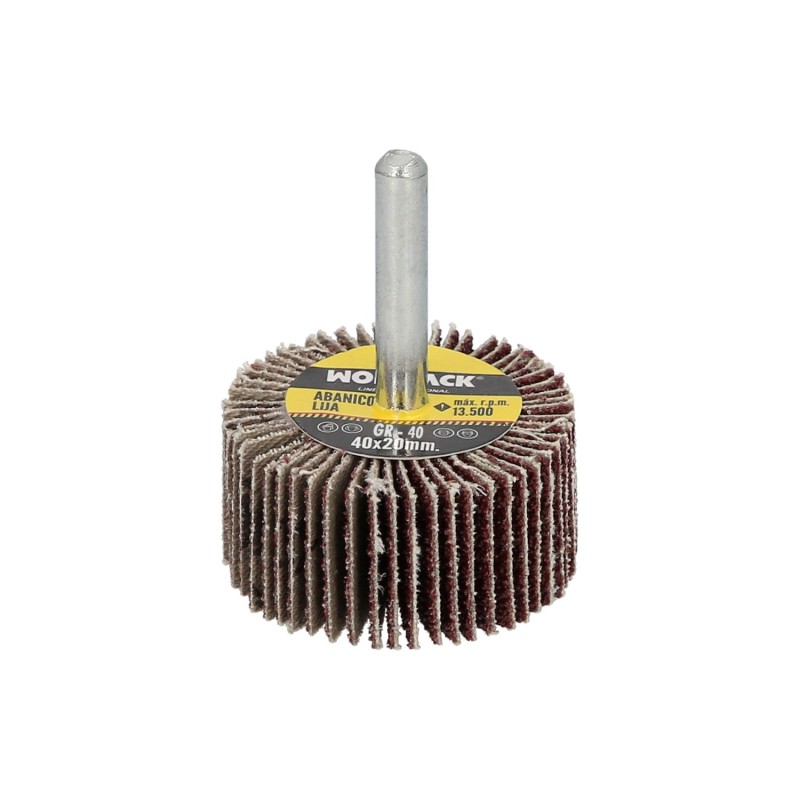 Abanico Lija Grano 40 Medida Ø 40 x 20 mm, Disco Abrasivo Laminas, Ruedas Mil Hojas, Ruedas Abrasivas,Lijado,Desbaste,Pulir