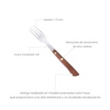 Tenedor Montana Chuletero Acero Inoxidable 9 cm, Mango Madera (Blister 3 Piezas) al por Mayor | Almacén de Ferretería