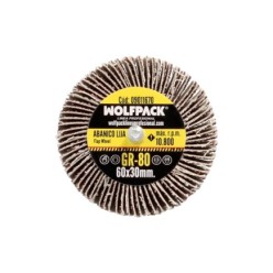 Abanico Lija Grano 80 Medida Ø 60 x 30 mm, Disco Abrasivo Laminas, Ruedas Mil Hojas, Ruedas Abrasivas,Lijado,Desbaste,Pulir