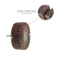 Abanico Lija Grano 120 Medida Ø 60 x 30 mm, Disco Abrasivo Laminas, Ruedas Mil Hojas, Ruedas Abrasivas,Lijado,Desbaste,Pulir