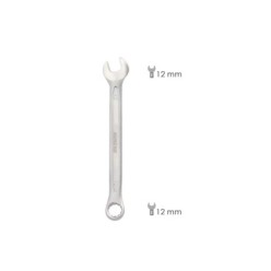 Llave Combinada Plus 12x12 Acero Cromo Vanadio DIN 3113, Llave Doble Boca, Llave Fija, Llave Estrella