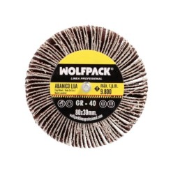 Abanico Lija Grano 40 Medida Ø 80 x 30 mm, Disco Abrasivo Laminas, Ruedas Mil Hojas, Ruedas Abrasivas,Lijado,Desbaste,Pulir