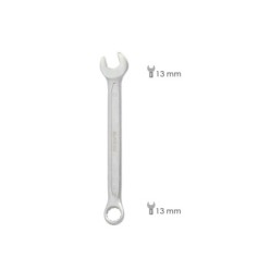 Llave Combinada Plus 13x13 Acero Cromo Vanadio DIN 3113, Llave Doble Boca, Llave Fija, Llave Estrella