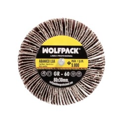 Abanico Lija Grano 60 Medida Ø 80 x 30 mm, Disco Abrasivo Laminas, Ruedas Mil Hojas, Ruedas Abrasivas,Lijado,Desbaste,Pulir