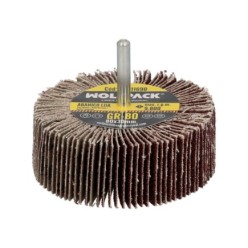 Abanico Lija Grano 80 Medida Ø 80 x 30 mm, Disco Abrasivo Laminas, Ruedas Mil Hojas, Ruedas Abrasivas,Lijado,Desbaste,Pulir