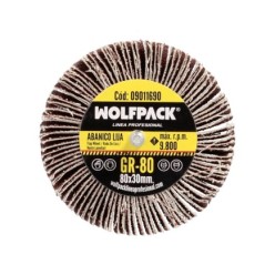 Abanico Lija Grano 80 Medida Ø 80 x 30 mm, Disco Abrasivo Laminas, Ruedas Mil Hojas, Ruedas Abrasivas,Lijado,Desbaste,Pulir