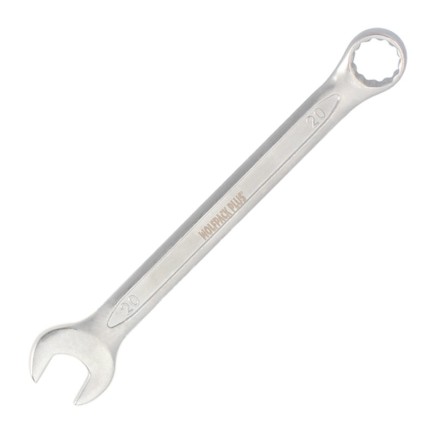 Llave Combinada Plus 20x20 Acero Cromo Vanadio DIN 3113, Llave Doble Boca, Llave Fija, Llave Estrella