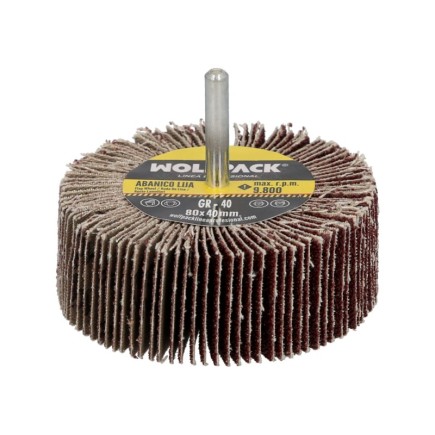 Abanico Lija Grano 40 Medida Ø 80 x 40 mm, Disco Abrasivo Laminas, Ruedas Mil Hojas, Ruedas Abrasivas,Lijado,Desbaste,Pulir