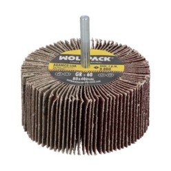 Abanico Lija Grano 60 Medida Ø 80 x 40 mm, Disco Abrasivo Laminas, Ruedas Mil Hojas, Ruedas Abrasivas,Lijado,Desbaste,Pulir