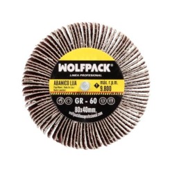 Abanico Lija Grano 60 Medida Ø 80 x 40 mm, Disco Abrasivo Laminas, Ruedas Mil Hojas, Ruedas Abrasivas,Lijado,Desbaste,Pulir
