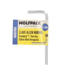 Llave Allen Standar Acero Cromo Vanadio Profesional 2,5 mm, Llave Hexagonal, Llave Allen Taller Mecanica, Llave Allen Bricolaje