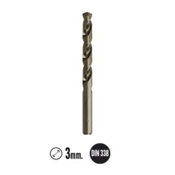 Broca Cobalto Wolfpack Hss Cilindrica  3,00 mm,