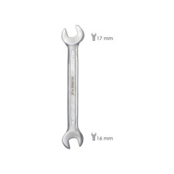 Llave Fija Plus Acero Cromo Vanadio 16x17 DIN 3110, Llave Fija, Llave Fija Doble