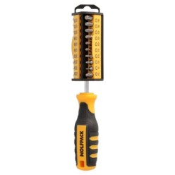 Juego De Puntas con Destornillador  1/4" 35 Piezas, Acero Cromo Vanadio, Kit Destorpuntas, Puntas Destornillador,