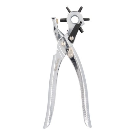 Sacabocados Estrella Profesional 225 mm, Agujeros de Ø 2,5 a 5 mm, Alicates Agujeros, Perforador Cuero, Alicates Cinturones,
