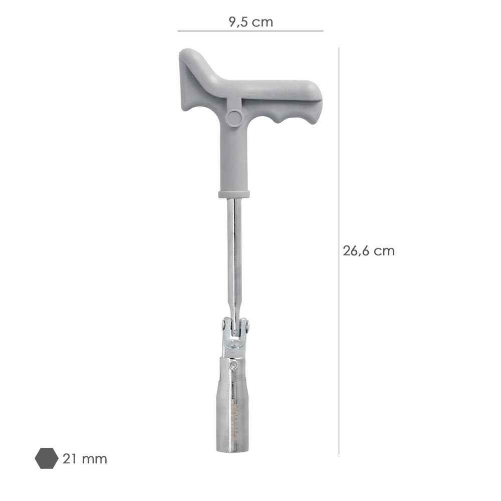 Llave Bujias Articulada 21 mm, Con Mango T al por Mayor | Almacén de Ferretería
