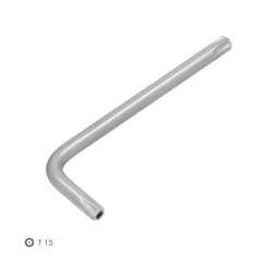 Llave Torx Inviolable Standar Acero Cromo Vanadio Profesional T15 mm, Llave Estrella, Llave Allen Estrella