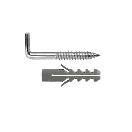 Kit Sanitario Alcayata Con Taco Expansión Ø 12 x 60 mm, Fijación Calentadores / Termos De Agua