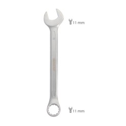 Llave Combinada Plus 11x11 Acero Cromo Vanadio DIN 3113, Llave Doble Boca, Llave Fija, Llave Estrella