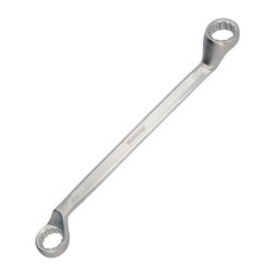 Llave Estrella Acodada Plus Acero Cromo Vanadio 21x23 DIN 838, Llave Doble Boca Acodada, Llave Fija Estrella Acodada